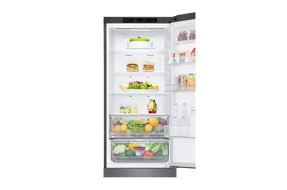 LG GBP62DSNCC1 grafit, alulfagyasztós, Hűtő:277L, Fagyasztó:107L, DoorCooling + LINEAR Cooling hűtőszekrény