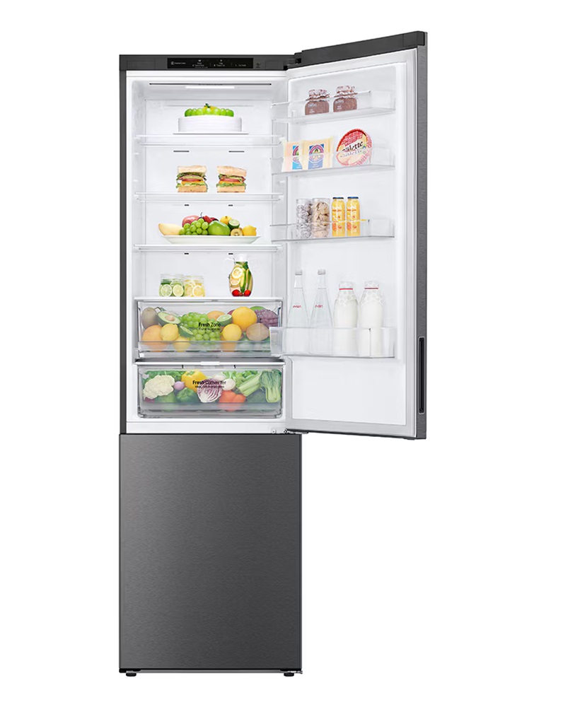 LG GBP62DSNCC1 grafit, alulfagyasztós, Hűtő:277L, Fagyasztó:107L, DoorCooling + LINEAR Cooling hűtőszekrény