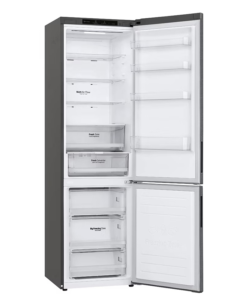 LG GBP62DSNCC1 grafit, alulfagyasztós, Hűtő:277L, Fagyasztó:107L, DoorCooling + LINEAR Cooling hűtőszekrény