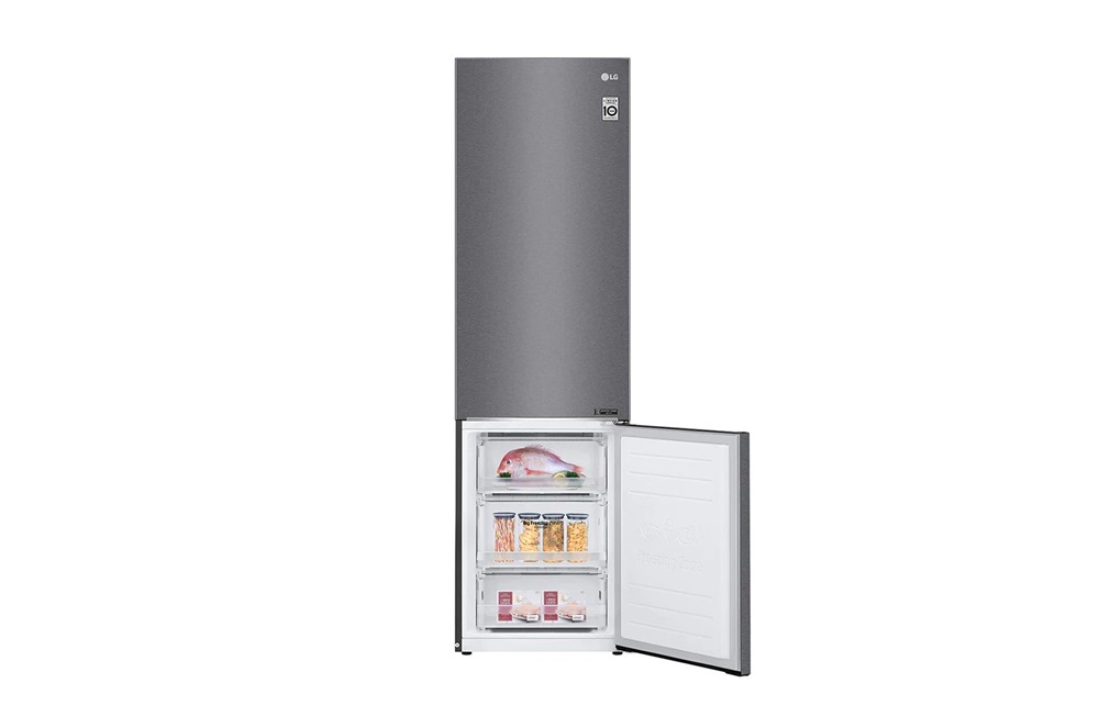 LG GBP62DSNCN1 grafit, alulfagyasztós, Hűtő:277L, Fagyasztó:107L, DoorCooling + LINEAR Cooling hűtőszekrény