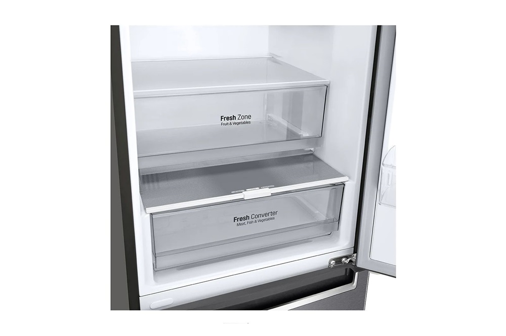 LG GBP62DSNCN1 grafit, alulfagyasztós, Hűtő:277L, Fagyasztó:107L, DoorCooling + LINEAR Cooling hűtőszekrény
