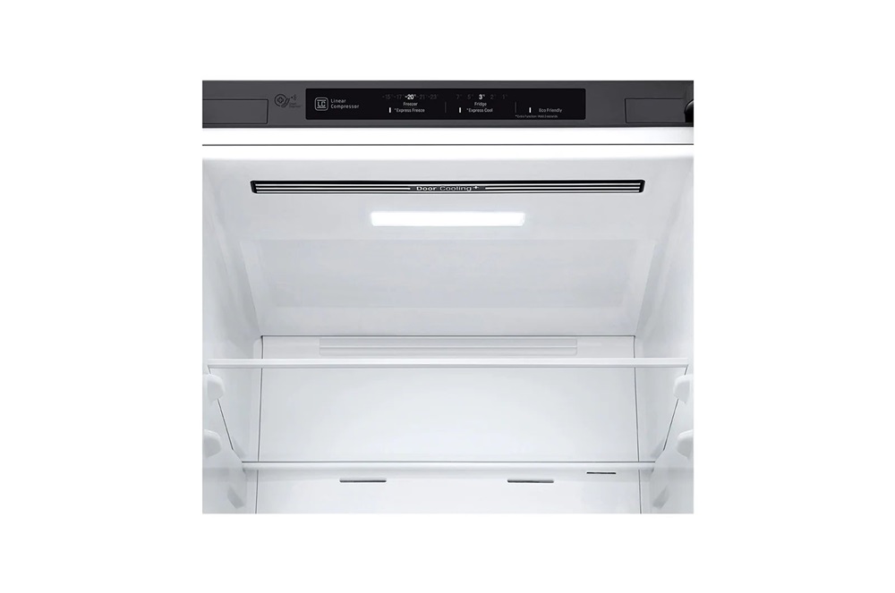 LG GBP62DSNCN1 grafit, alulfagyasztós, Hűtő:277L, Fagyasztó:107L, DoorCooling + LINEAR Cooling hűtőszekrény