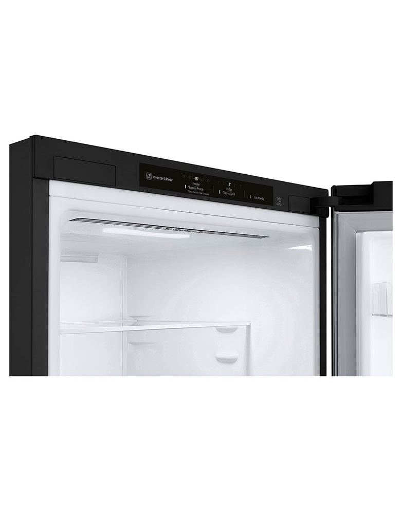 LG GBP62MCNBC mattfekete, alulfagyasztós, Hűtő:277L, Fagyasztó:107L, No frost hűtőszekrény