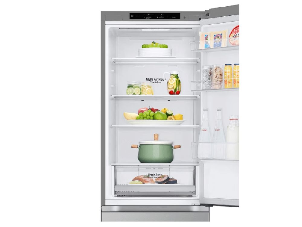 LG GBV21L0EPY ezüst, alulfagyasztós, Hűtő:234L, Fagyasztó:110L, DoorCooling + LINEAR Cooling hűtőszekrény