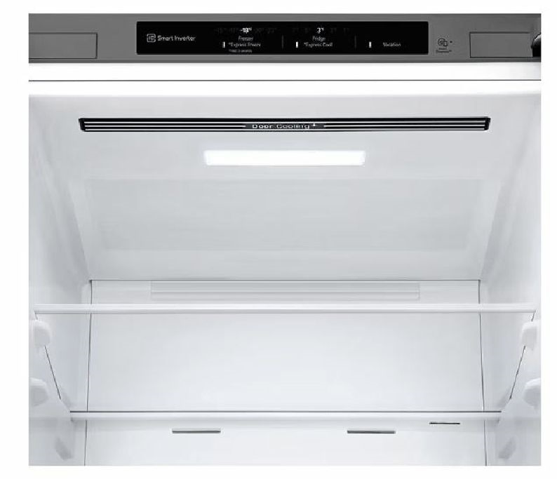 LG GBV22L0EPY ezüst, alulfagyasztós, Hűtő:277L, Fagyasztó:110L, DoorCooling + LINEAR Cooling hűtőszekrény