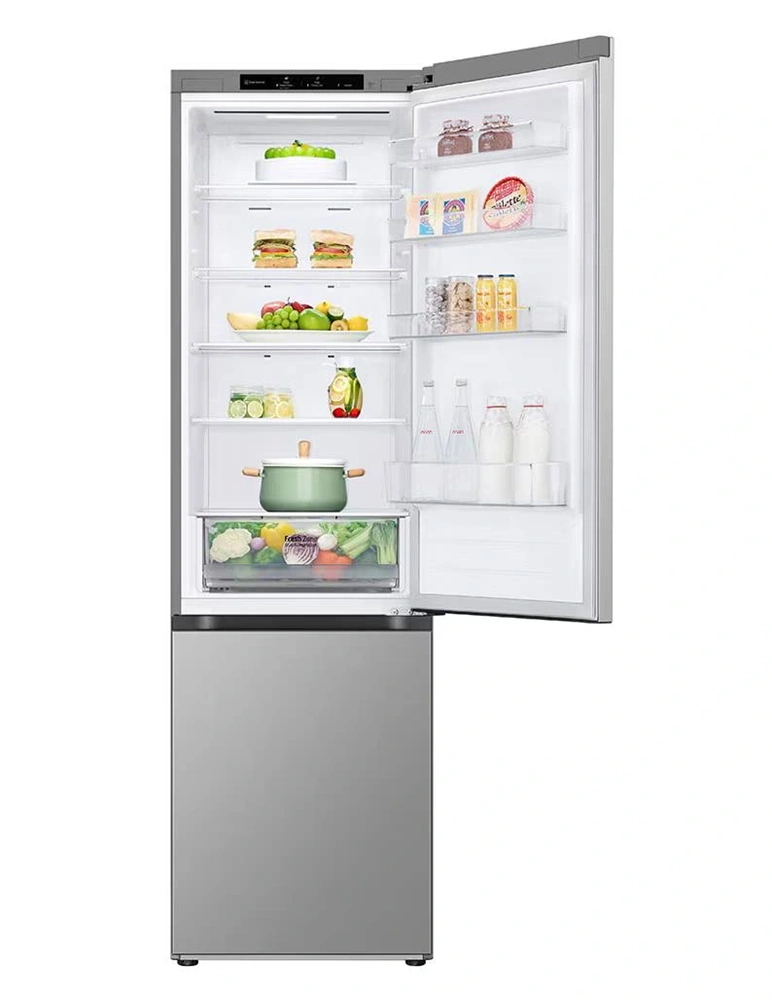 LG GBV22L0EPY ezüst, alulfagyasztós, Hűtő:277L, Fagyasztó:110L, DoorCooling + LINEAR Cooling hűtőszekrény (Használt - A)