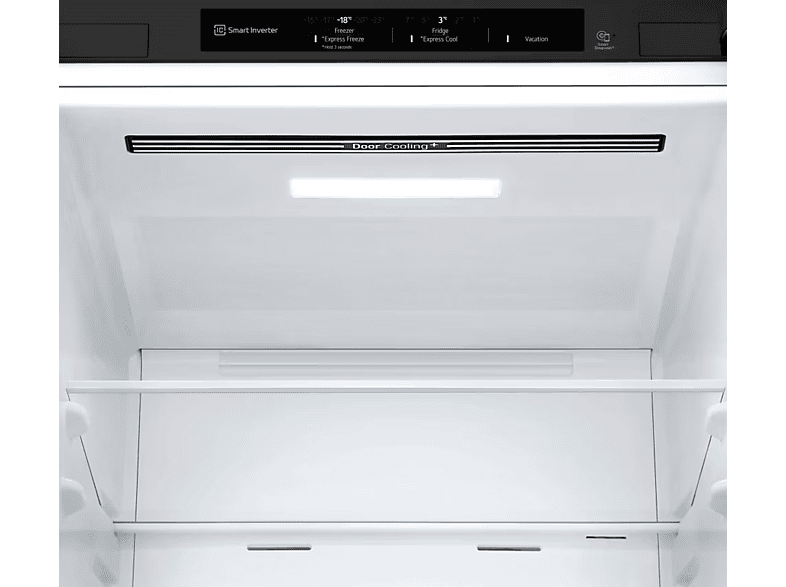 LG GBV22NCCEP éjfekete, alulfagyasztós, Hűtő:277L, Fagyasztó:110L, Total No frost hűtőszekrény