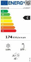 LG GBV22NCCPY ezüst, alulfagyasztós, Hűtő:277L, Fagyasztó:110L, Total No frost hűtőszekrény
