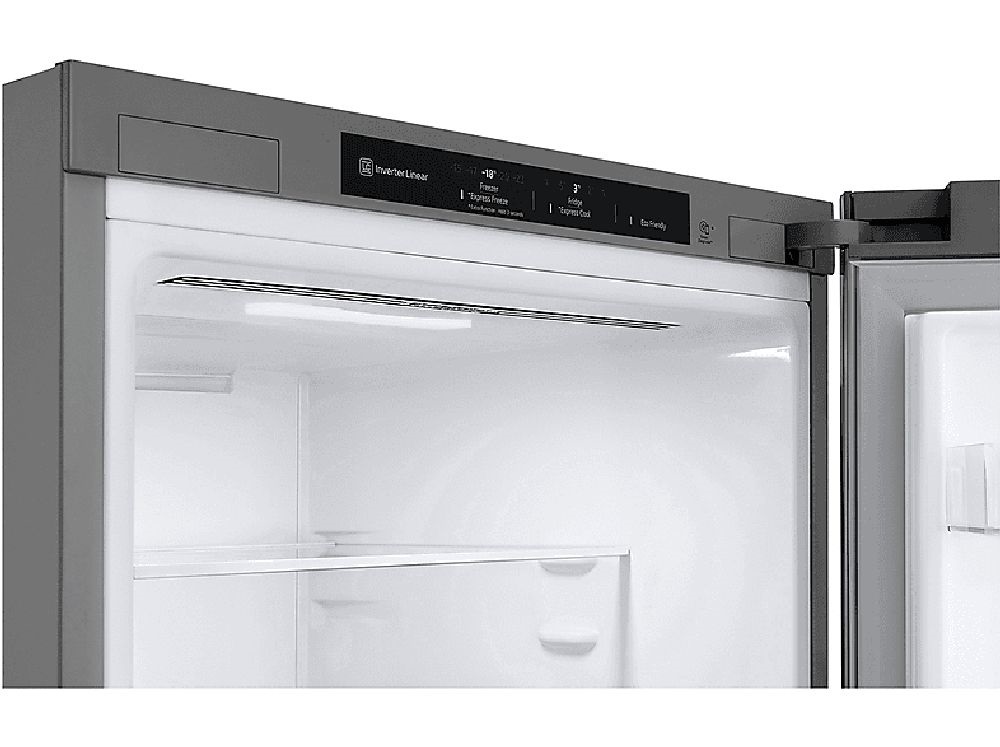 LG GBV3100CPY hamvasezüst, alulfagyasztós, Hűtő:234L, Fagyasztó:110L,DoorCooling + LINEAR Cooling hűtőszekrény (Újszerű)