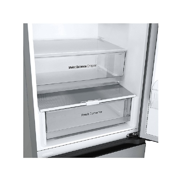LG GBV3100CPY hamvasezüst, alulfagyasztós, Hűtő:234L, Fagyasztó:110L,DoorCooling + LINEAR Cooling hűtőszekrény (Újszerű)