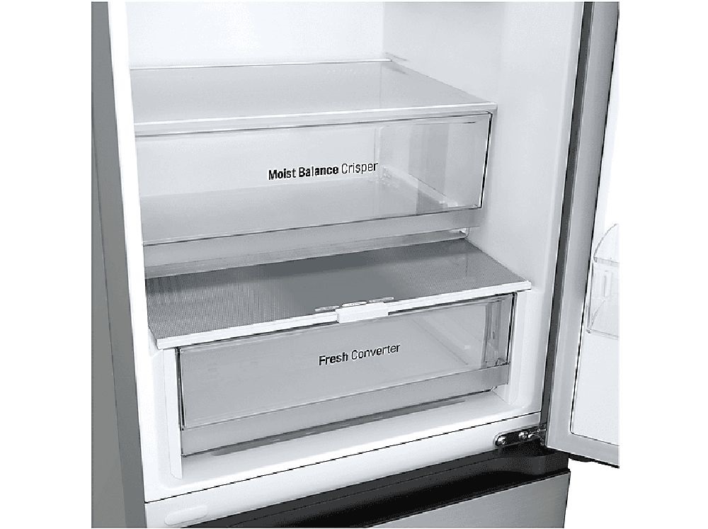 LG GBV3100CPY hamvasezüst, alulfagyasztós, Hűtő:234L, Fagyasztó:110L,DoorCooling + LINEAR Cooling hűtőszekrény (Újszerű)