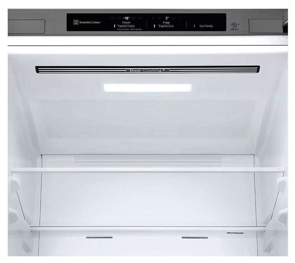 LG GBV3100CPY hamvasezüst, alulfagyasztós, Hűtő:234L, Fagyasztó:110L,DoorCooling + LINEAR Cooling hűtőszekrény (Újszerű)