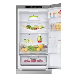 LG GBV3100CPY hamvasezüst, alulfagyasztós, Hűtő:234L, Fagyasztó:110L,DoorCooling + LINEAR Cooling hűtőszekrény (Újszerű)