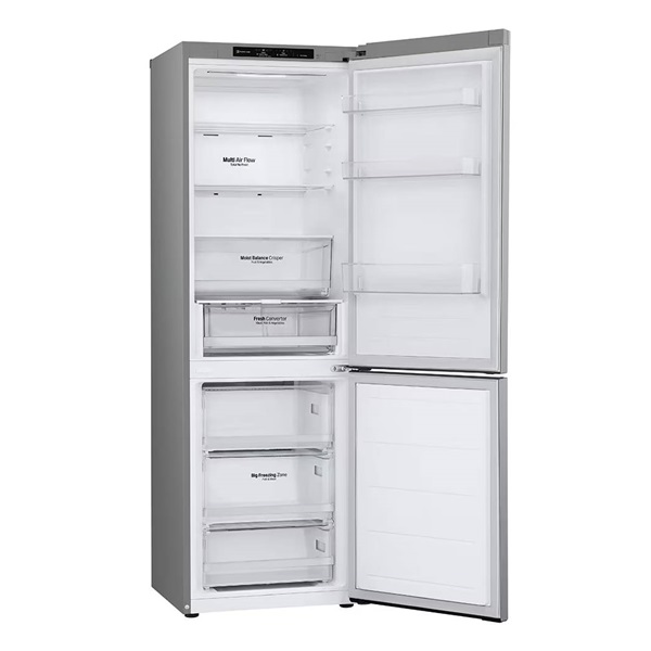 LG GBV3100CPY hamvasezüst, alulfagyasztós, Hűtő:234L, Fagyasztó:110L,DoorCooling + LINEAR Cooling hűtőszekrény (Újszerű)