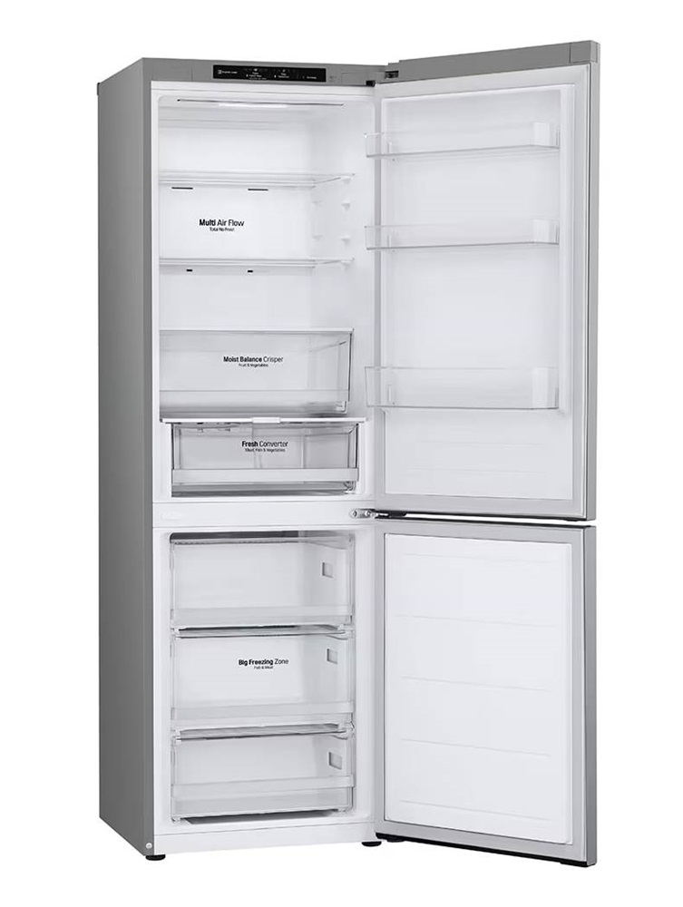LG GBV3100CPY hamvasezüst, alulfagyasztós, Hűtő:234L, Fagyasztó:110L,DoorCooling + LINEAR Cooling hűtőszekrény (Újszerű)