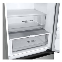 LG GBV3100CPY hamvasezüst, alulfagyasztós, Hűtő:234L, Fagyasztó:110L,DoorCooling + LINEAR Cooling hűtőszekrény (Újszerű)