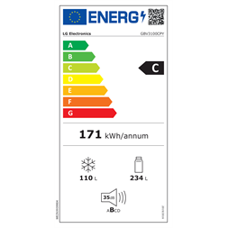 LG GBV3100CPY hamvasezüst, alulfagyasztós, Hűtő:234L, Fagyasztó:110L,DoorCooling + LINEAR Cooling hűtőszekrény (Újszerű)