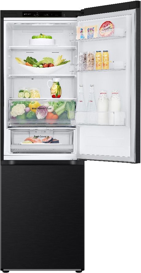 LG GBV3100EEP fekete, alulfagyasztós, Hűtő:234L, Fagyasztó:110L, Total No frost hűtőszekrény