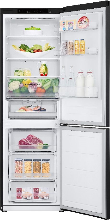 LG GBV3100EEP fekete, alulfagyasztós, Hűtő:234L, Fagyasztó:110L, Total No frost hűtőszekrény
