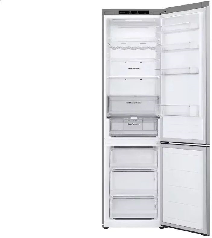 LG GBV3200CPY mattezüst, alulfagyasztós, Hűtő:277L, Fagyasztó:110L, DoorCooling hűtőszekrény