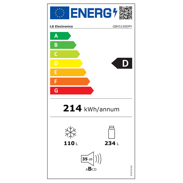 LG GBV5150DPY inox alulfagyasztós hűtőszekrény