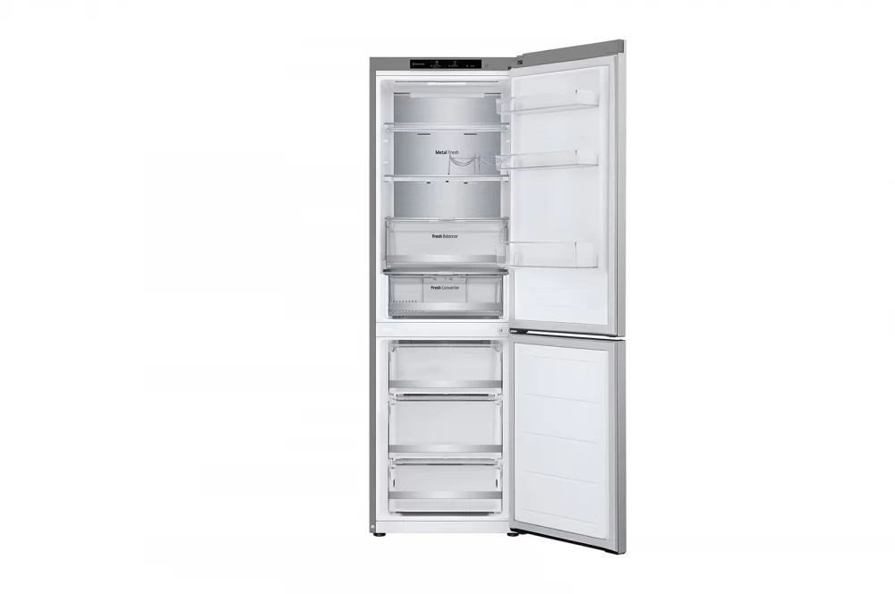 LG GBV7180CPY hamvasezüst, alulfagyasztós, Hűtő:234L, Fagyasztó:110L, DoorCooling + LINEAR Cooling hűtőszekrény