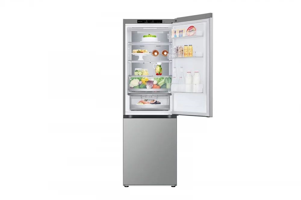 LG GBV7180CPY hamvasezüst, alulfagyasztós, Hűtő:234L, Fagyasztó:110L, DoorCooling + LINEAR Cooling hűtőszekrény
