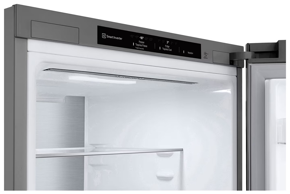 LG GBV7180CPY hamvasezüst, alulfagyasztós, Hűtő:234L, Fagyasztó:110L, DoorCooling + LINEAR Cooling hűtőszekrény