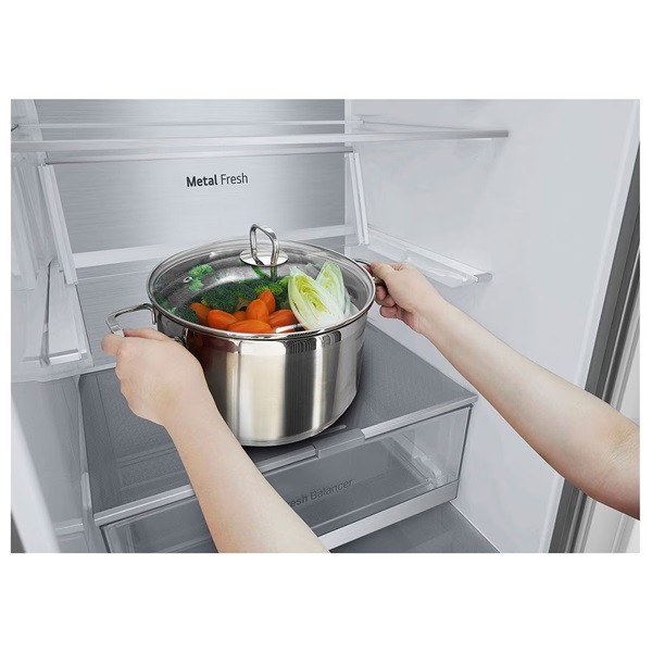 LG GBV7180CPY inox alulfagyasztós hűtőszekrény