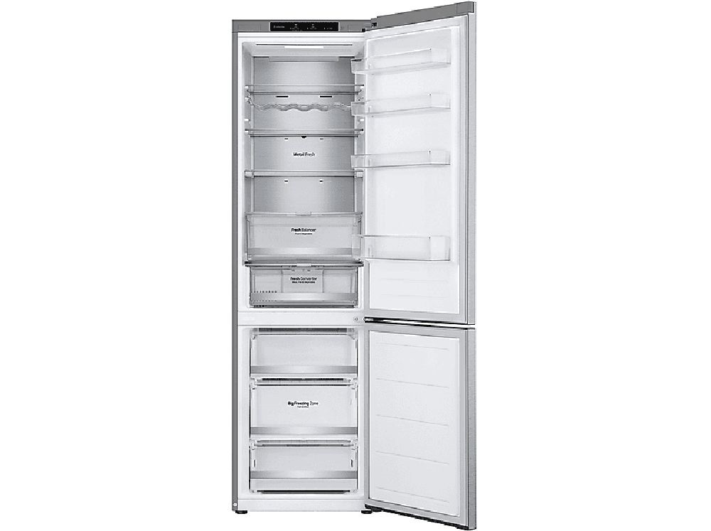 LG GBV7280CMB ezüst, alulfagyasztós, Side-by-Side, Hűtő:277L, Fagyasztó:110L, DoorCooling hűtőszekrény