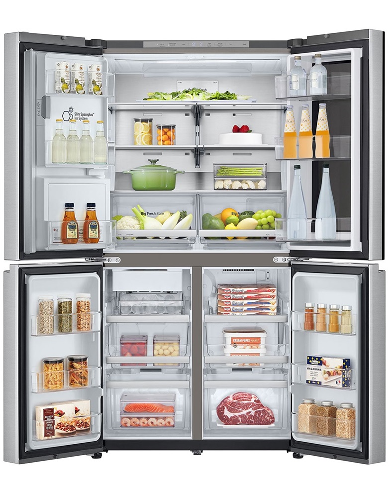 LG GMG960MBEE metál, négyajtós, Hűtő:364L, Fagyasztó:274L, DoorCooling + LINEAR Cooling hűtőszekrény
