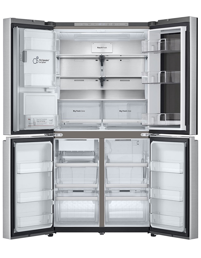 LG GMG960MBEE metál, négyajtós, Hűtő:364L, Fagyasztó:274L, DoorCooling + LINEAR Cooling hűtőszekrény