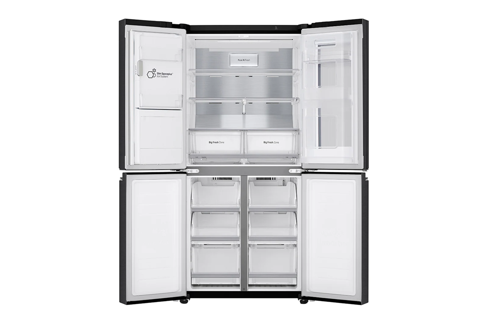 LG GMX844MC6F fekete, Side-by-Side, Hűtő:288L, Fagyasztó:220L, No frost hűtőszekrény