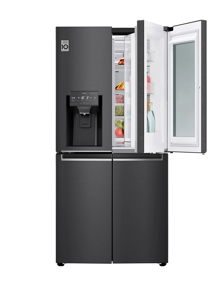 LG GMX844MC6F fekete, Side-by-Side, Hűtő:288L, Fagyasztó:220L, No frost hűtőszekrény