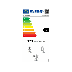LG GTF916PZPED ezüst, felülfagyasztós, Hűtő:418L, Fagyasztó:174L, Total No frost hűtőszekrény
