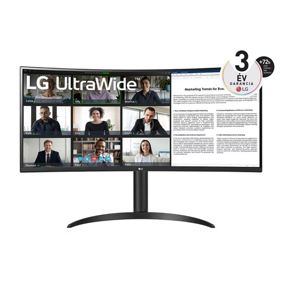 LG 34" 34WR55QC UWQHD 100Hz HDMI/DP/USB-C/USB ívelt monitor
