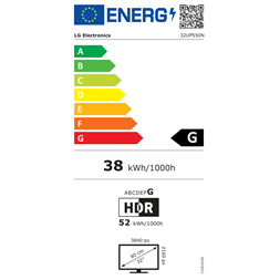 LG 32" 32UP550N-W UHD IPS HDMI/DP/USB-C monitor