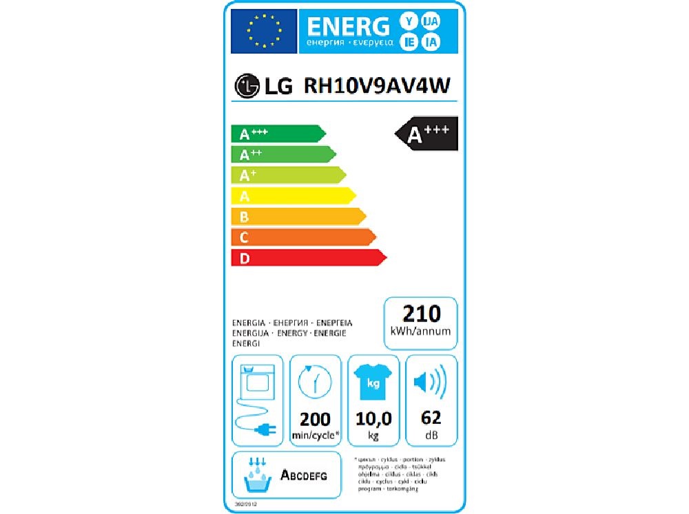 LG RH10V9AV4W fehér, 10 kg, hőszivattyús, szárítógép