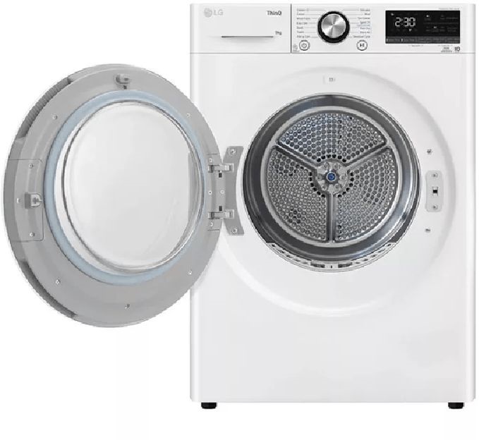 LG RH90V9AV3N fehér, 9 kg, hőszivattyús, szárítógép