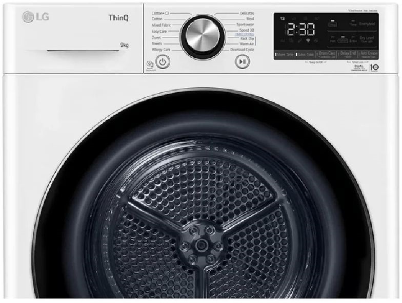 LG RH90V9AV3N fehér, 9 kg, hőszivattyús, szárítógép