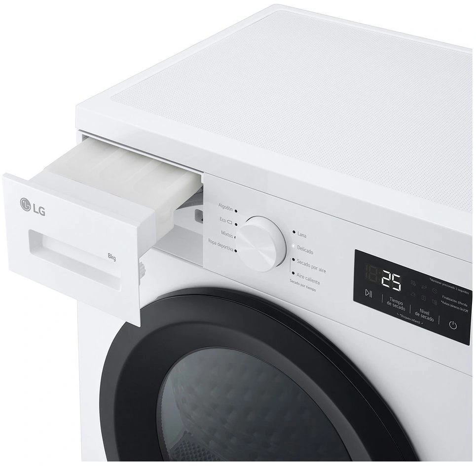 LG RHA1008NWK fehér, 8kg, hőszivattyús szárítógép