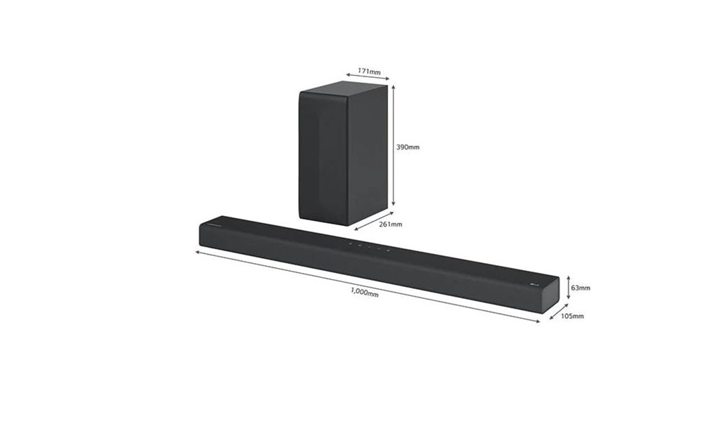 LG S65Q 3.1 csatornás fekete hangprojektor rendszer