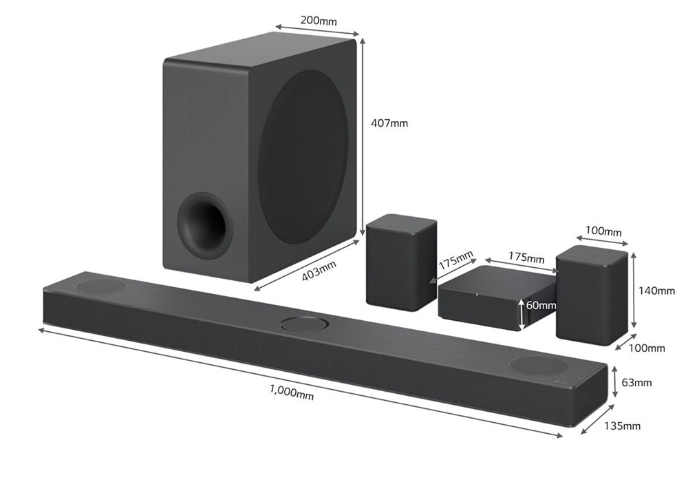 LG S80QR 5.1.3 csatornás Dolby Atmos hangprojektor rendszer