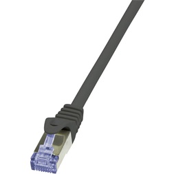 Logilink CQ3063S patch kábel, Cat.6A 10G S/FTP PIMF PrimeLine 3m fekete
