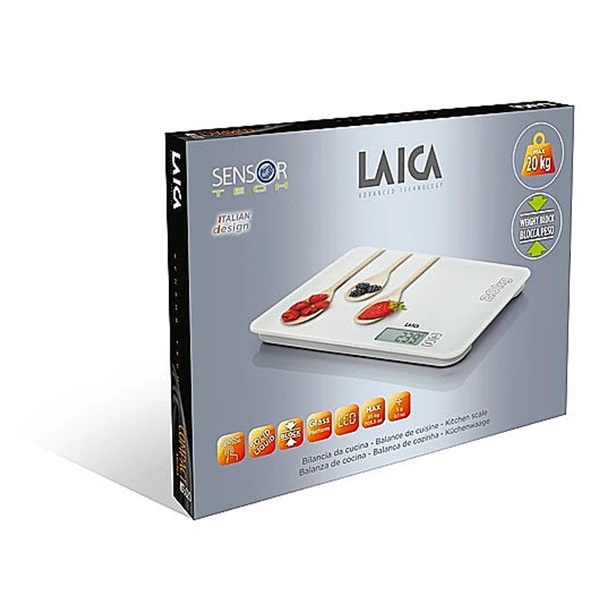 Laica KS5020W fakanál mintás fehér digitális konyhai mérleg