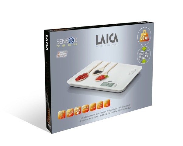Laica KS5020W fakanál mintás fehér digitális konyhai mérleg