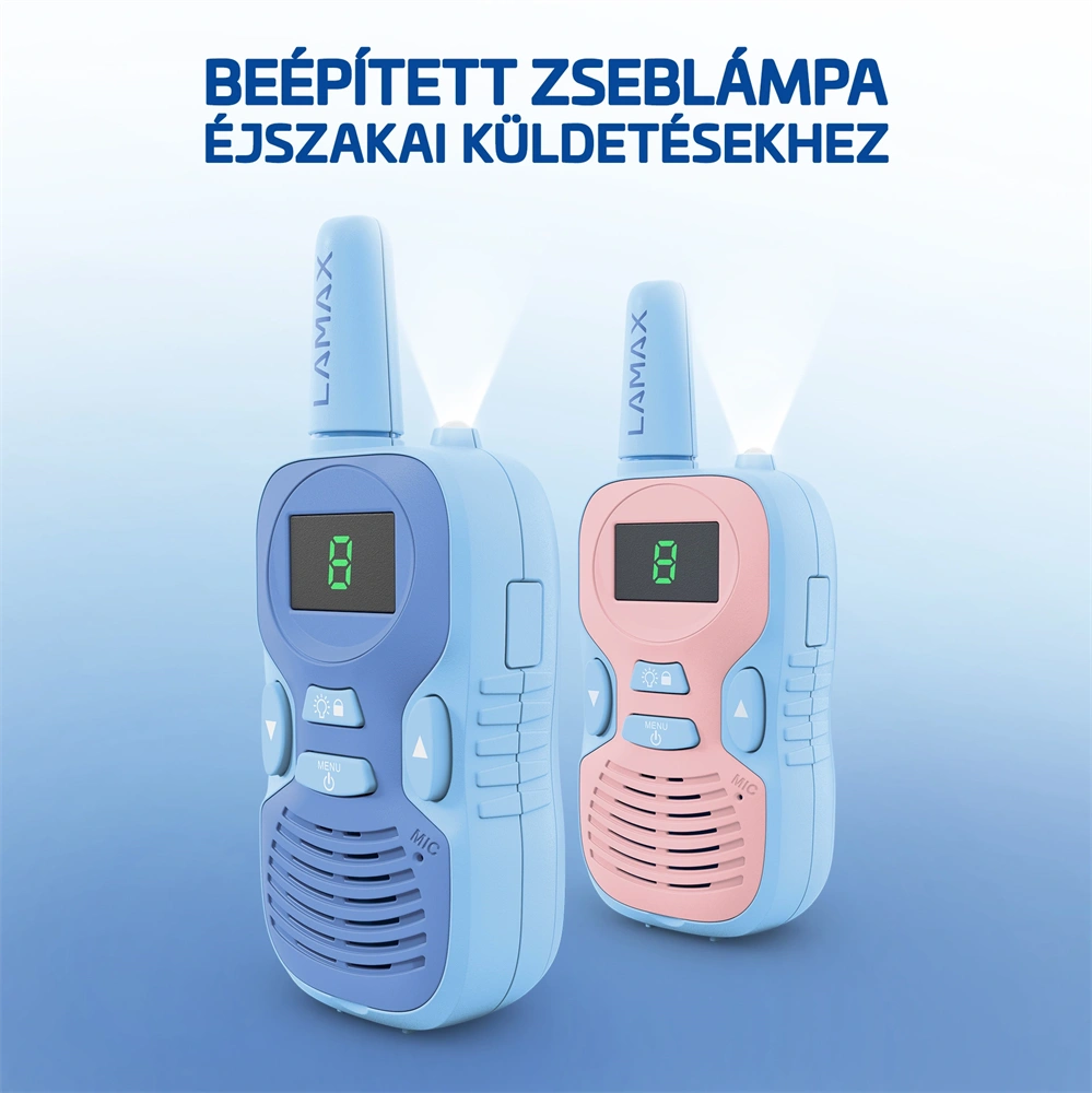 Lamax TalkieKid1 kék/rózsaszín walkie talkie