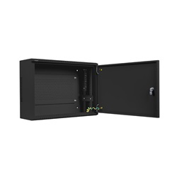 Lanberg 19" 4U+3U SZÉL:540mm MÉLY:200mm MAG:400mm fémajtós fekete fali rack szekrény
