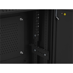 Lanberg 19" 4U+3U SZÉL:540mm MÉLY:200mm MAG:400mm fémajtós fekete fali rack szekrény