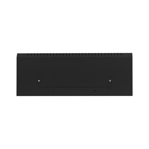 Lanberg 19" 4U+3U SZÉL:540mm MÉLY:200mm MAG:400mm fémajtós fekete fali rack szekrény